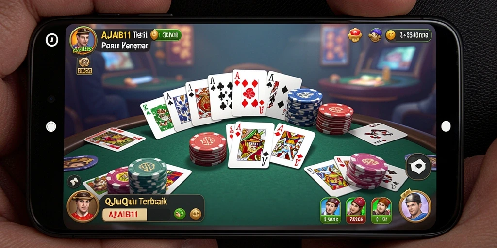 Screenshot utama AJAIB11 yang menampilkan poker QiuQiu yang seru dan menantang.
