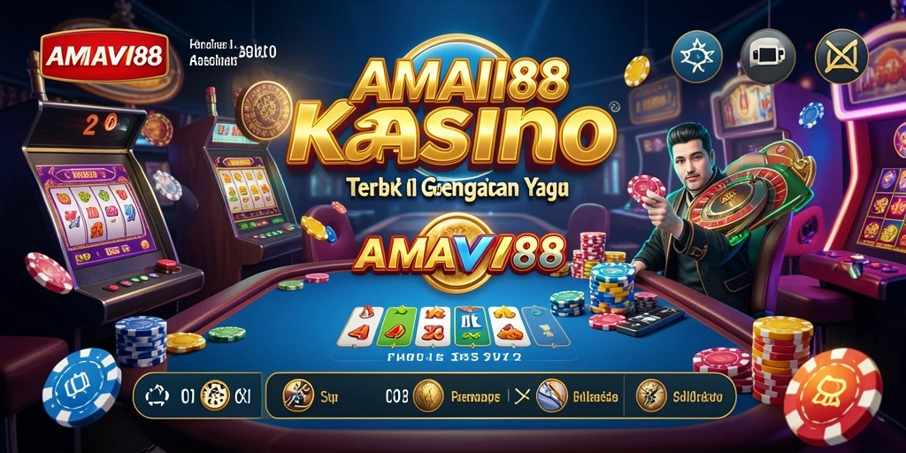 Screenshot gameplay AMAVI88 menampilkan suasana kasino yang menarik.