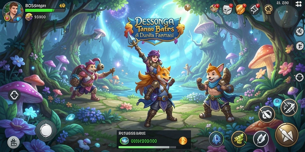 Screenshot gameplay BOS5000 menampilkan aksi petualangan yang seru.