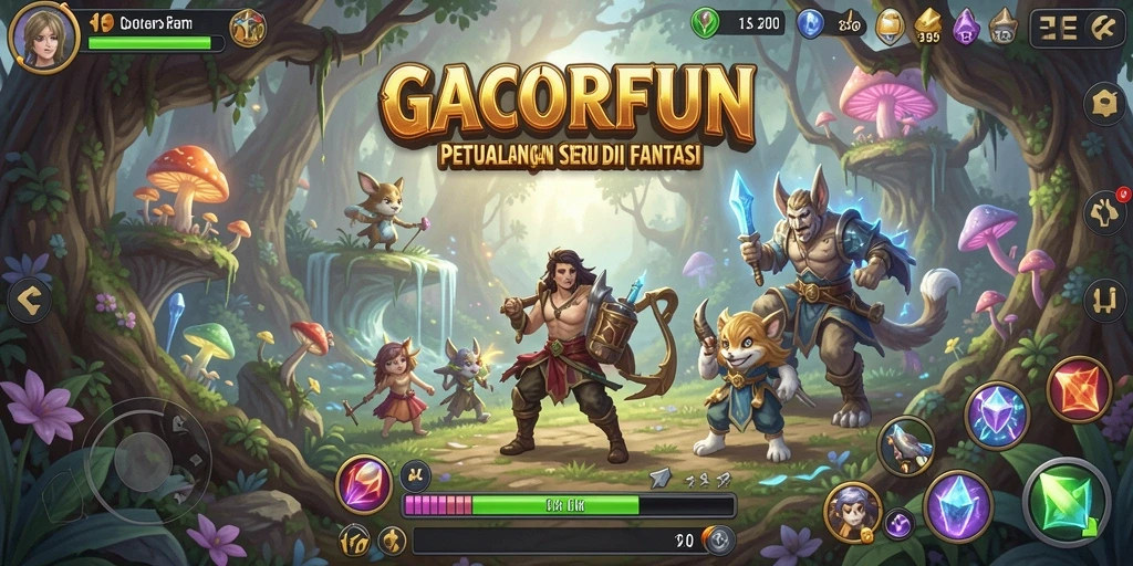 Tampilan gameplay seru di dunia petualangan GACORFUN.