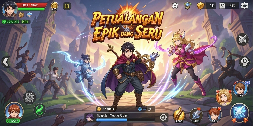 Gameplay H03 yang memukau dengan karakter anime yang menawan.