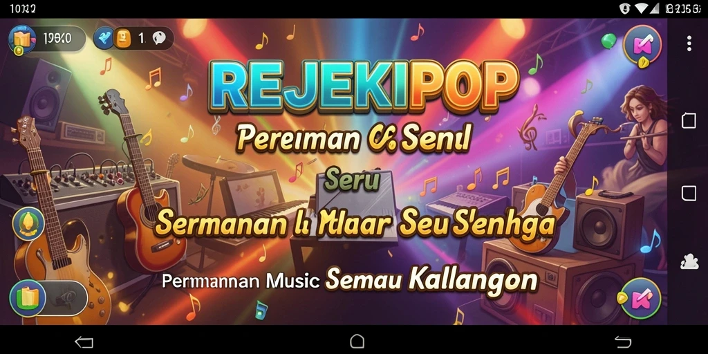 Screenshot menunjukkan pemain menikmati permainan musik di REJEKIPOP.