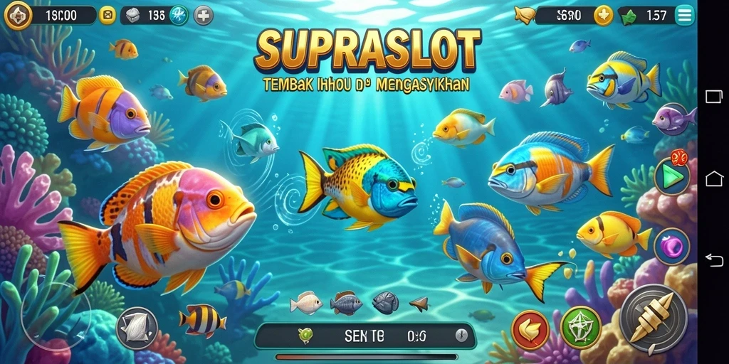Tampilan seru gameplay Tembak Ikan di SUPRASLOT.